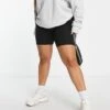 Brave Soul Plus Sindy Legging Shorts In Black For Women