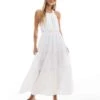 Brave Soul Sleeveless Tier Midi Dress In White For Women -Deals Modezzle Store 206136885 1 white