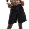 Brave Soul Denim Skater Shorts In Washed Black For Women Black Wash -Deals Modezzle Store 206137071 1 blackwash