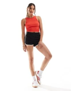 Brave Soul Ribbed Crop Vest In Red For Women -Deals Modezzle Store 206137281 3