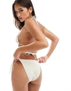 Brave Soul Crochet Bikini Bottoms In Cream For Women -Deals Modezzle Store 206154867 4