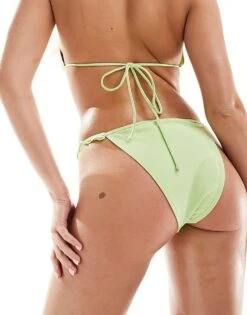 Brave Soul Frilled Trim Low Rise Bikini Bottoms In Mint Green For Women -Deals Modezzle Store 206154993 3