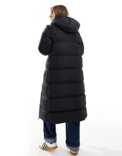 Brave Soul Hooded Maxi Padded Jacket With Detachable Sleeves In Black For Women -Deals Modezzle Store 206270309 3