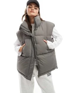Brave Soul Padded Gilet Vest In Dark Grey For Women Charcoal -Deals Modezzle Store 206270310 1 charcoal 1