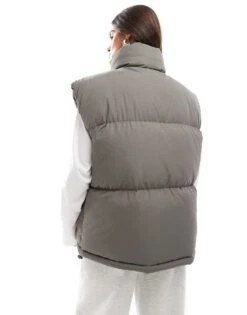 Brave Soul Padded Gilet Vest In Dark Grey For Women Charcoal -Deals Modezzle Store 206270310 4