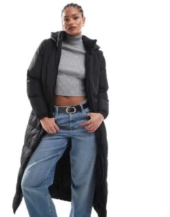 Brave Soul Tall Hooded Maxi Padded Jacket With Detachable Sleeves In Black For Women -Deals Modezzle Store 206270392 4