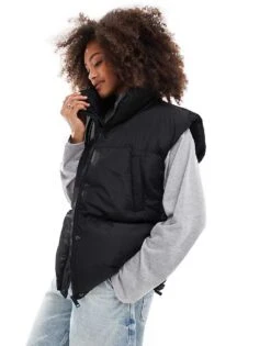 Brave Soul Padded Gilet Vest In Black For Women -Deals Modezzle Store 206270445 1 black 1