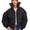 Brave Soul Quilted Puffer Jacket In Black For Women -Deals Modezzle Store 206270494 1 black