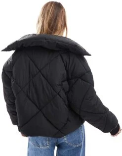 Brave Soul Quilted Puffer Jacket In Black For Women -Deals Modezzle Store 206270494 3
