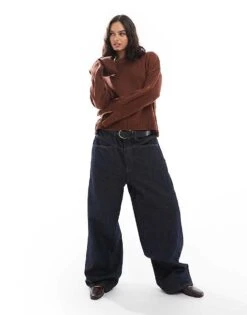 Brave Soul Split Sleeve Jumper In Chocolate Brown For Women -Deals Modezzle Store 206464950 4