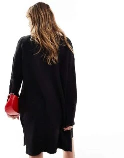 Brave Soul Knitted Roll Neck Mini Jumper Dress In Black For Women -Deals Modezzle Store 206464965 4