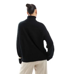 Brave Soul Knitted Roll Neck Jumper In Black For Women -Deals Modezzle Store 206464991 4