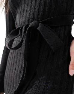 Brave Soul Petite Knitted Midi Dress With Slit In Black For Women -Deals Modezzle Store 206464992 3