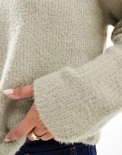 Brave Soul Crew Neck Jumper In Light Sage For Women Light Green -Deals Modezzle Store 206465002 3