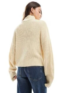 Brave Soul High Neck Fisherman Jumper In Butter Yellow For Women -Deals Modezzle Store 206465055 4