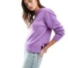 Brave Soul Super Soft Crew Neck Jumper In Purple For Women -Deals Modezzle Store 206465130 1 purple