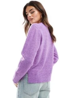 Brave Soul Super Soft Crew Neck Jumper In Purple For Women -Deals Modezzle Store 206465130 3