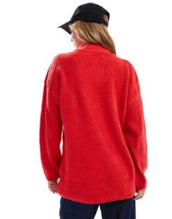 Brave Soul Knitted High Neck Jumper In Red For Women -Deals Modezzle Store 206465253 4