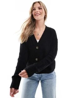 Brave Soul Fisherman Knit Cardigan In Black For Women -Deals Modezzle Store 206465329 1 black 1