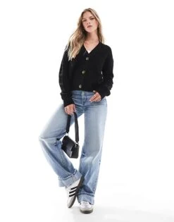 Brave Soul Fisherman Knit Cardigan In Black For Women -Deals Modezzle Store 206465329 3