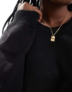 Brave Soul Plus Crew Neck Jumper In Black For Women -Deals Modezzle Store 206465470 4