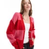 Brave Soul Stripe Cardigan In Red & Pink For Women -Deals Modezzle Store 206465513 1 red