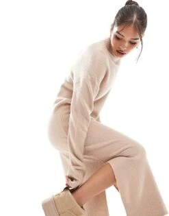 Brave Soul Knitted Maxi Dress In Beige For Women -Deals Modezzle Store 206465521 4