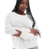 Brave Soul Plus Crew Neck Jumper In White For Women -Deals Modezzle Store 206465584 1 white
