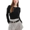 Brave Soul Crew Neck Jumper In Black For Women -Deals Modezzle Store 206465618 1 black
