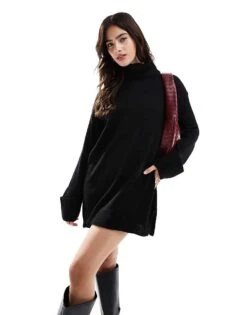 Brave Soul Knitted Mini Jumper Dress In Black For Women -Deals Modezzle Store 206465677 1 black 1