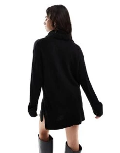 Brave Soul Knitted Mini Jumper Dress In Black For Women -Deals Modezzle Store 206465677 4