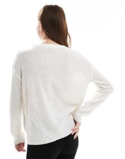Brave Soul Crew Neck Jumper In White For Women -Deals Modezzle Store 206465716 3