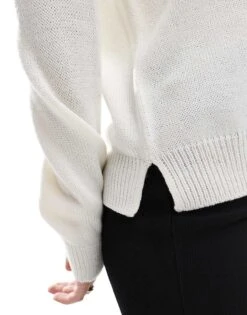 Brave Soul Crew Neck Jumper In White For Women -Deals Modezzle Store 206465716 4