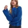 Brave Soul Crew Neck Cropped Jumper In Cobalt Blue For Women Mid Blue -Deals Modezzle Store 206465717 1 midblue