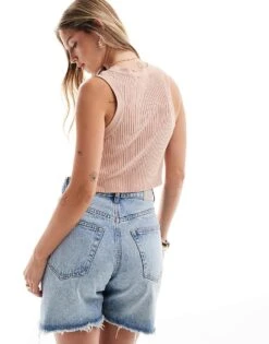 Brave Soul Knitted Crop Rib Vest With Racer Back Detail In Beige For Women -Deals Modezzle Store 206828332 4