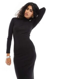 Brave Soul Long Sleeve Jersey Dress In Black For Women -Deals Modezzle Store 206886253 2