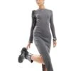 Brave Soul Off The Shoulder Dress In Grey For Women -Deals Modezzle Store 206886283 1 grey