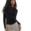 Brave Soul Long Sleeve Sculpt Top In Black For Women -Deals Modezzle Store 206886289 1 black