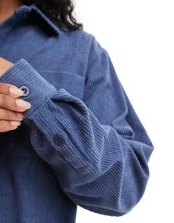 Brave Soul Long Sleeve Cord Overshirt In Grey For Women -Deals Modezzle Store 206886345 3