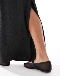 Brave Soul Long Sleeve Ribbed Maxi Dress In Charcoal Grey For Women -Deals Modezzle Store 206886366 3