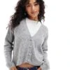 Brave Soul Button Through Fisherman Knit Cardigan In Grey For Women -Deals Modezzle Store 206915938 1 grey