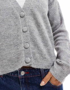 Brave Soul Button Through Fisherman Knit Cardigan In Grey For Women -Deals Modezzle Store 206915938 4