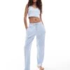 Brave Soul Ribbed Lace Trim Pyjama Set In Light Blue For Women 2 Brave Soul Ribbed Lace Trim Pyjama Set In Light Blue For Women -Deals Modezzle Store 206920680 1 blue