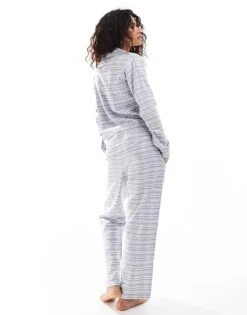 Brave Soul Check Shirt And Trouser Pyjama Set In Light Blue For Women 9 Brave Soul Check Shirt And Trouser Pyjama Set In Light Blue For Women -Deals Modezzle Store 206920787 3