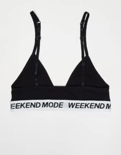 Brave Soul 3 Pack Cotton Triangle Bralettes With Contrast Print Band In Black, White And Grey For Women Multi -Deals Modezzle Store 206920819 3