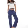 Brave Soul Printed Cropped T-shirt And Trouser Pyjama Set In Ecru And Navy For Women -Deals Modezzle Store 206920913 1 ecru