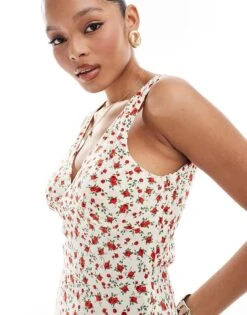 Brave Soul Ditsy Print Dress In Cream For Women -Deals Modezzle Store 206940762 3