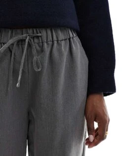 Brave Soul Pull On Smart Trouser In Grey For Women -Deals Modezzle Store 206967339 5