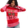 Brave Soul Christmas Jumper In Red And Pink Stripe For Women -Deals Modezzle Store 206981732 1 red