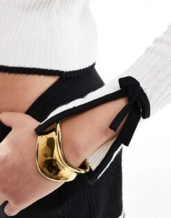 Brave Soul Tie Front Cardigan With Contrast Detail In Cream And Black For Women -Deals Modezzle Store 207876455 3